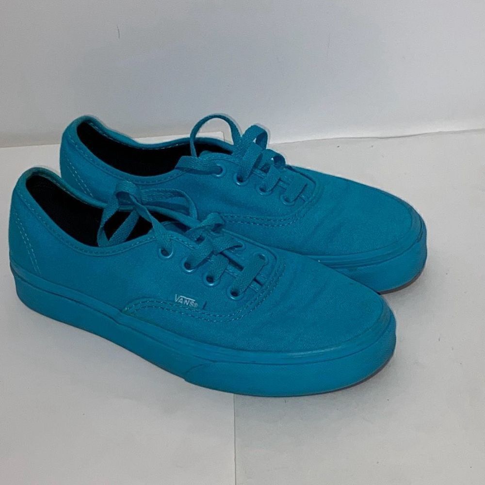 Vans Old Skool Unisex Primary‎ Mono Blue Lace-Up Sneakers Size 4.5 M 6 W